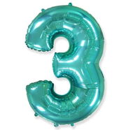 Balloon foil turquoise number - tiffany 115 cm - 3 - Balloons