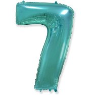 Foil Balloon Number Turquoise  - 110cm - 7 - Balloons