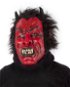 Maska čert/diabol s vlasmi – vianoce - Karnevalová maska