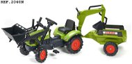 Claas Arion 410 pedal tractor with front and rear bucket and flatbed - Pedal Tractor 