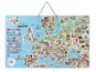 Woody Magnetic Map of EUROPE, Board Game 3-in-1 in English - Map