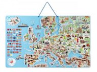 Woody Magnetická mapa EURÓPY, spoločenská hra  3 v 1 v AJ - Mapa