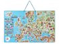 Woody Magnetická mapa EVROPY, společenská hra  3 v 1, ČJ - Mapa