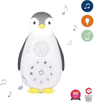 ZAZU – Tučniak ZOE sivý – musicbox s bezdrôtovým reproduktorom