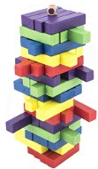 Hra veža drevená 60 ks farebných dielikov spoločenská hra - Spoločenská hra