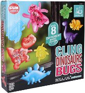 Funkidz Sticky dinosaurs and bugs on the window - Craft for Kids