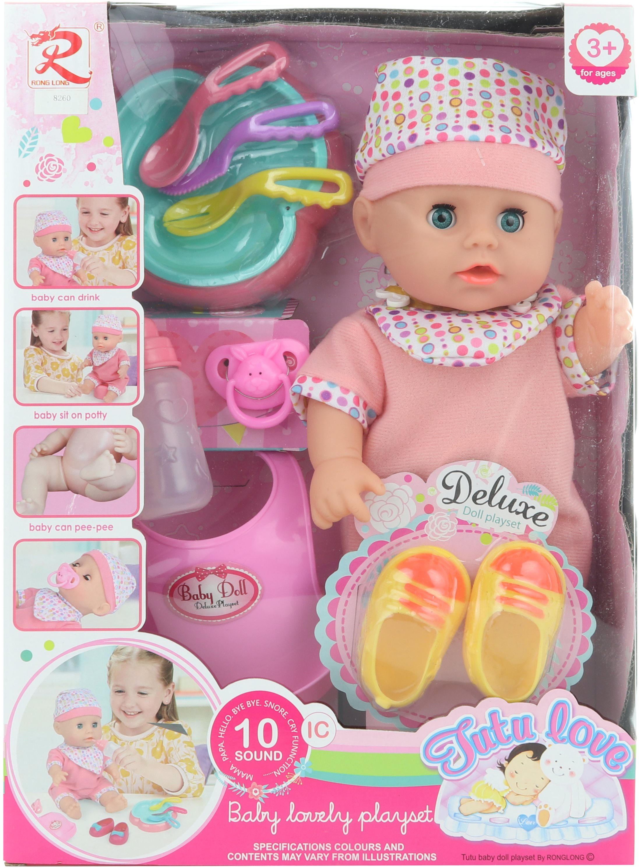 Baby Peeing with Sounds and Accessories Doll Alza.cz