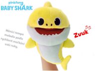 Baby Shark plyšová maňuška 23 cm žltá na batérie s voliteľnou rýchlosťou hlasu 12m+ vo vrecúškuku - Plyšová hračka