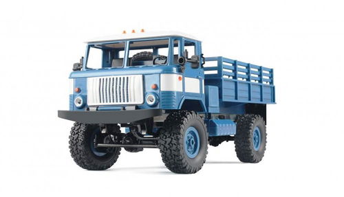 Figurine pour enfant Amewi GAZ-66 bleu, blanc brushed 1:16 Camion RC  électrique Camion 4 roues motrices (4WD) prêt à fonctionner (RtR) 2,4 GHz  avec accu et câble de charge