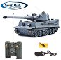 RC Tank Fighting tank Tiger 1 gray 2.4 GHz with infrared cannon, fighting 1:28 - RC tank