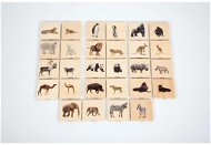 Wooden Pegboard Wild Animals - Memory Game