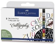Popisovače Faber-Castell Pitt Artist Pen Caligraphy, 8 farieb - Popisovač