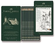 FABER-CASTELL Castell 9000 Design v plechové krabičce, šestihranná - sada 12 ks - Tužka