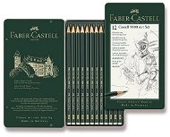 Faber-Castell Castell 9000 Art Set Bleistift-Set im Metalletui - 12 Stück - Bleistift