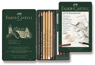 Faber-Castell Pitt Monochrome graphite pencils in a tin box, set of 12 pcs - Pencil