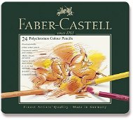 Faber-Castell Polychromos zsírkréták bádogdobozban, 24 szín - Színes ceruza