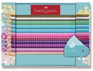 Pastelky Faber-Castell Sparkle v dizajnovej plechovej dóze, súprava 21 ks - Pastelky