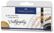 Popisovač Faber-Castell Pitt Artist Pen Caligraphy, 6 farieb - Popisovač