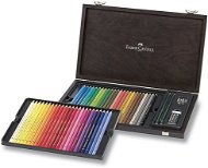 Set Faber-Castell Polychromos Buntstifte - 48 Farben - Holzkiste mit Zubehör - Buntstifte