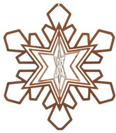 Snowflake Gold Curtain Christmas Plate. 7.8x8cm 1909E-325. SS6 - Christmas Ornaments