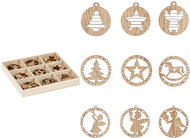 Wooden Ornaments Set Mix 27 pcs/3x3cm XC2018900 - Christmas Ornaments