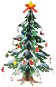 Vánoční ozdoby Stromeček dřevěný zelený 29cm JY-18G - Vánoční ozdoby