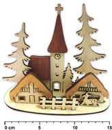 Wooden Village Candlestick LMX-5607 - Christmas Ornaments