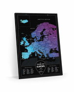 Europe Travel Black stírací mapa Evropa 40x60cm EN - Mapa