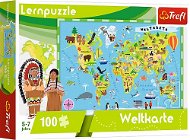 Educational Puzzle - Map of the World - German Version - Tischspiel