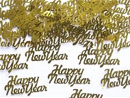 Konfety Happy New Year zlaté 4 × 2 cm – silvester – 3 g - Konfety