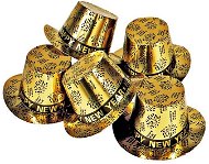 Klobúk Happy New Year – Silvester – zlatý – 1 ks - Párty čiapka