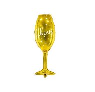 Balónik fóliový šampuska - champagne - Silvester - Happy New Year - 28 × 80 cm - Balóny