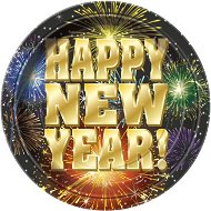 Plates Happy New Year - New Year's Eve - 17,5 cm - 8 pcs - Plate
