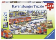 Puzzle Ravensburger 091911 Vlaková stanica 2× 24 dielikov - Puzzle