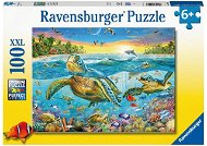 Ravensburger 129423 Plávanie s vodnými korytnačkami 100 dielikov - Puzzle
