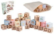 Jouéco The Wildies Family Wooden Alphabet Cubes 30pcs with bag - Wooden Blocks