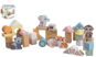 Wooden Blocks Jouéco The Wildies Family Wooden Blocks in a Bucket 50 pcs - Dřevěné kostky