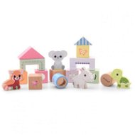 Jouéco The Wildies Family Discover wooden blocks with bag - Wooden Blocks