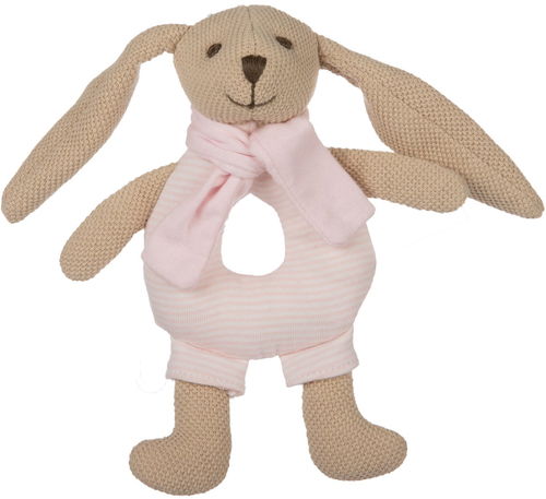 Canpol babies Zajíček Bunny s chrastítkem růžový - Plyšák - Hlavní obrázek