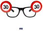 Párty okuliare – narodeniny, dopravná značka – 30 - Doplnok ku kostýmu