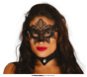Carnival Mask Scarf - Embroidered Black Mask - Karnevalová maska