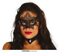 Karnevalová maska Škraboška – Vyšívaná Čierna Maska - Karnevalová maska
