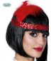 Charleston Headband with Feather Red - Costume Accessory