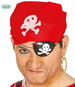 Pirate set - Scarf, Earrings and Eye patch - Unisex - Carnival Mask