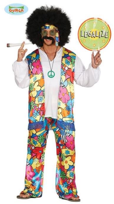 Plus size mens hot sale hippie costume