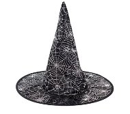 Klobúk Čarodejnica – Čarodejník – Potlač Pavučina – Halloween - Doplnok ku kostýmu
