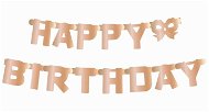 Girlanda Happy Birthday – Narodeniny – Ružovo-zlatá - Rosegold, 11 × 160 cm - Girlanda