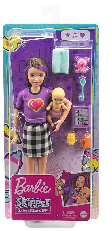 Barbie Nanny Skipolly Pocketer baby and accessories Doll Alza.cz