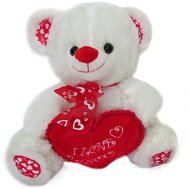 Medvedík s mašľou a srdcom – 35 cm - Plyšová hračka