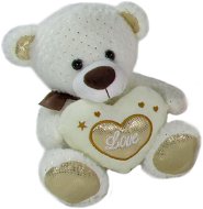 Teddybär mit Herz - beige - 23 cm - Kuscheltier
